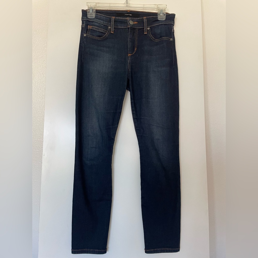 JOES Stretch Cotton Mid Rise Dark Wash Denim Blue Stretch Skinny Jeans Pants